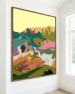 Abstract landscape painterly fine art print titled “Somewhere perhaps” by 83 Oranges/Uma Gokhale for contemporary eclectic interiors
