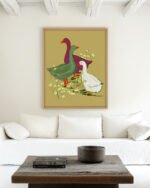 Goose ducks farm animals painterly organic fine art print titled “They had other plans” by 83 Oranges/Uma Gokhale for contemporary eclectic interiors Goose ducks farm animals painterly organic fine art print titled “They had other plans” by 83 Oranges/Uma Gokhale for contemporary eclectic interiors