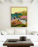 Abstract landscape painterly fine art print titled “Somewhere perhaps” by 83 Oranges/Uma Gokhale for contemporary eclectic interiors