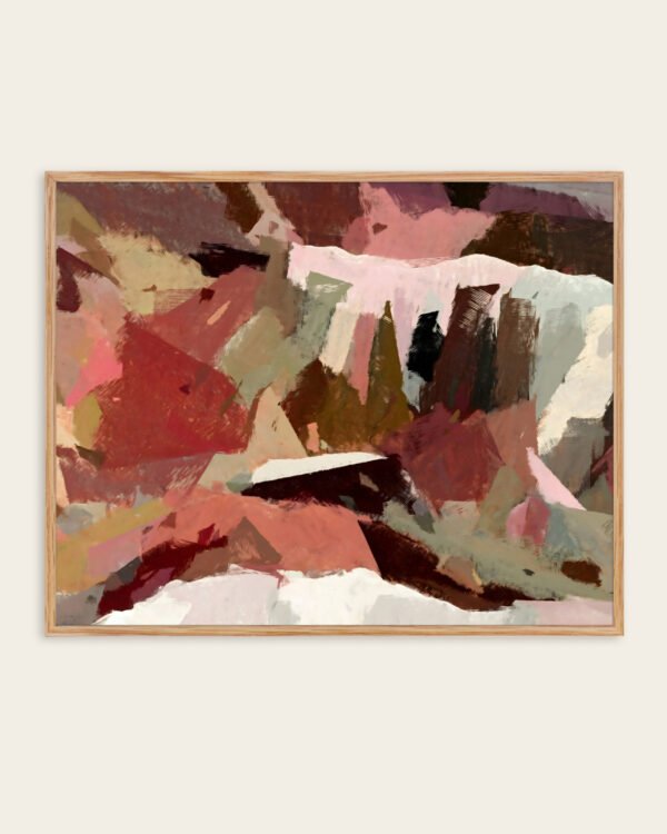 Abstract painterly organic fine art print titled “Held in Pieces” by 83 Oranges/Uma Gokhale for contemporary Scandinavian interiors