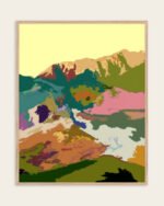 Abstract landscape painterly fine art print titled “Somewhere perhaps” by 83 Oranges/Uma Gokhale for contemporary eclectic interiors