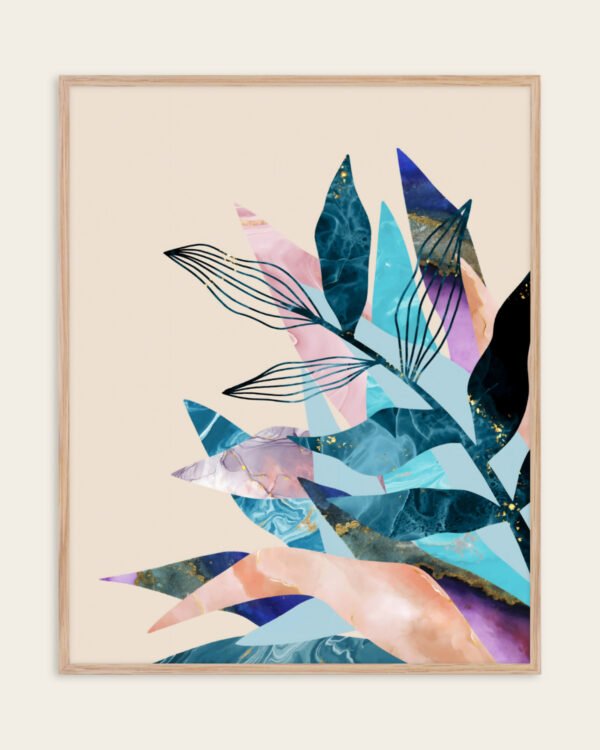 Abstract painterly collage luxe marble fine art print titled “Marble Fantasy” by 83 Oranges/Uma Gokhale for contemporary boho interiors