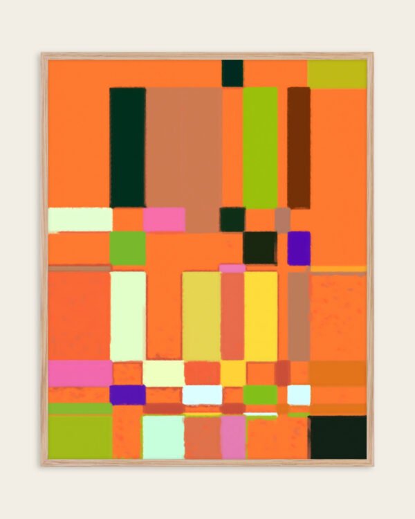 Abstract painterly organic geometric fine art print titled “Almost In Order” by 83 Oranges/Uma Gokhale for contemporary boho interiors